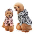 Designer Luxus gemütliche Leoparden Winterhundkleidung Kleidung